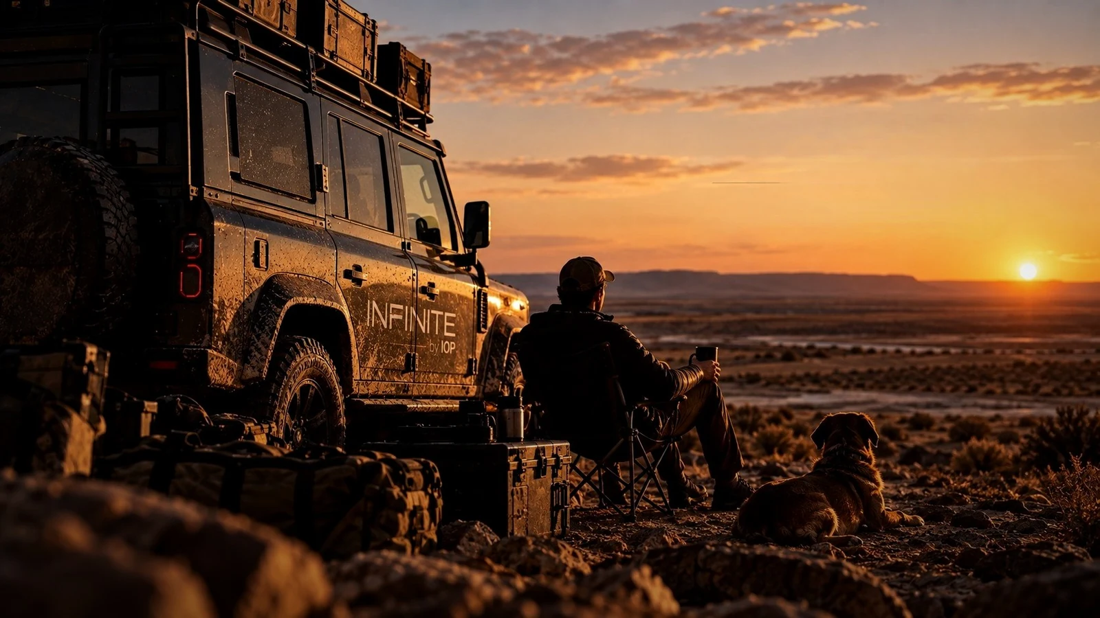 Expedition vehicle equipped for winter travel